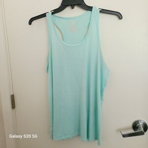 Athletic Works‎ Aqua Green Racerback Tank Top Womens XL/XG (16-18) Sleeveless